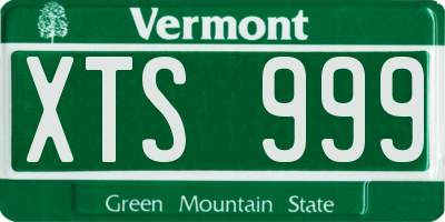 VT license plate XTS999
