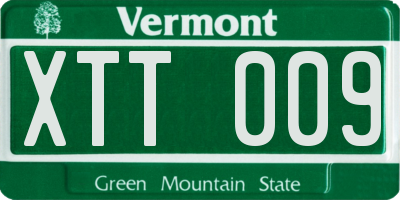 VT license plate XTT009