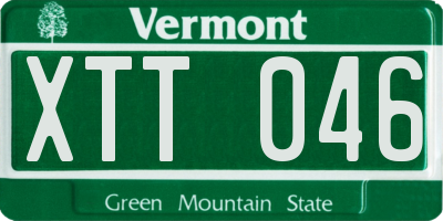 VT license plate XTT046