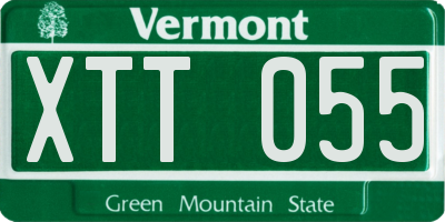 VT license plate XTT055