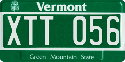 VT license plate XTT056