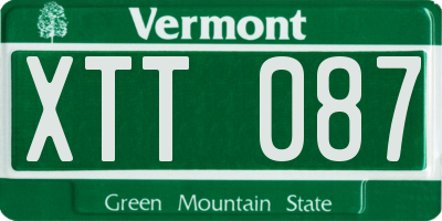 VT license plate XTT087