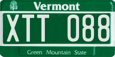 VT license plate XTT088