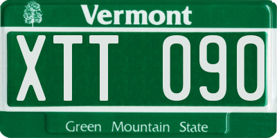 VT license plate XTT090