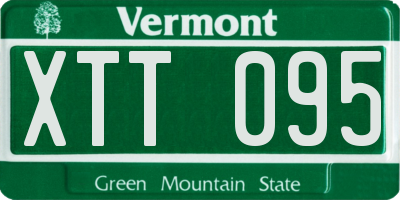VT license plate XTT095