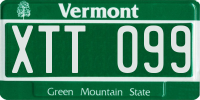 VT license plate XTT099