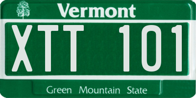 VT license plate XTT101