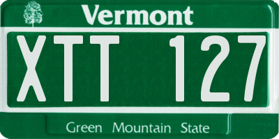 VT license plate XTT127