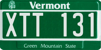 VT license plate XTT131