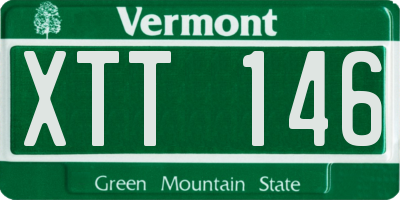 VT license plate XTT146