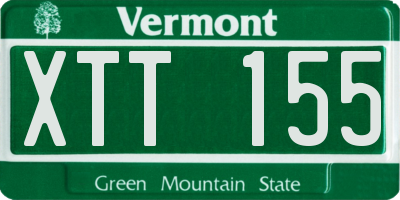 VT license plate XTT155