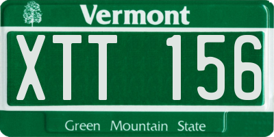 VT license plate XTT156