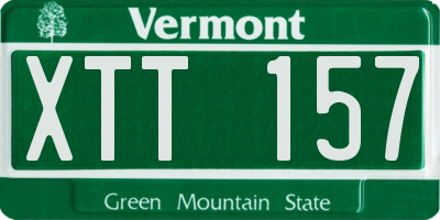 VT license plate XTT157