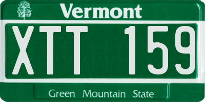 VT license plate XTT159