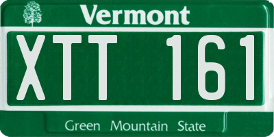 VT license plate XTT161