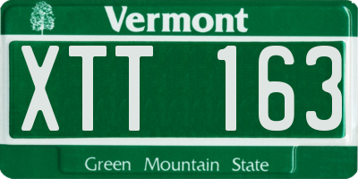 VT license plate XTT163