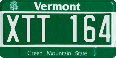 VT license plate XTT164