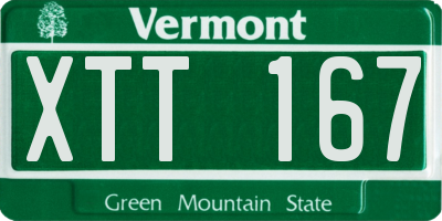 VT license plate XTT167