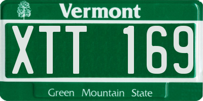 VT license plate XTT169