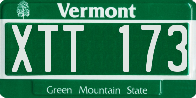 VT license plate XTT173