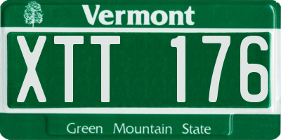 VT license plate XTT176