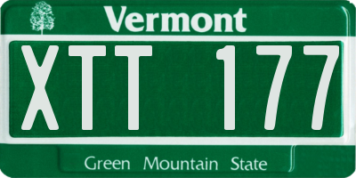 VT license plate XTT177