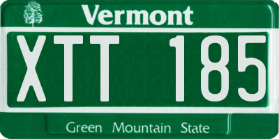 VT license plate XTT185