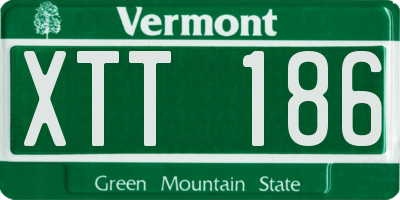 VT license plate XTT186