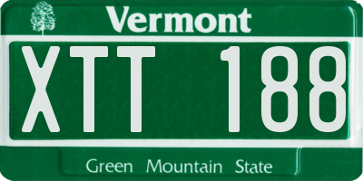 VT license plate XTT188