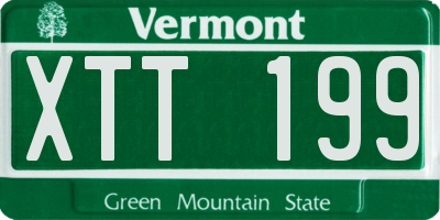 VT license plate XTT199