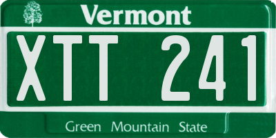 VT license plate XTT241