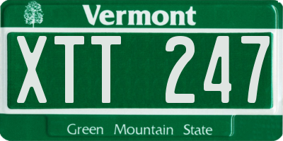 VT license plate XTT247