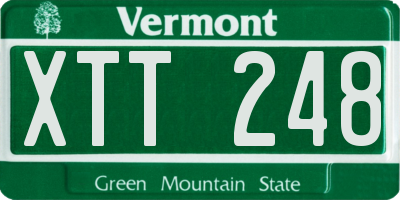 VT license plate XTT248