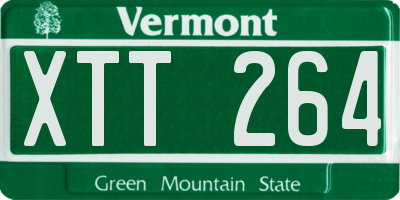 VT license plate XTT264