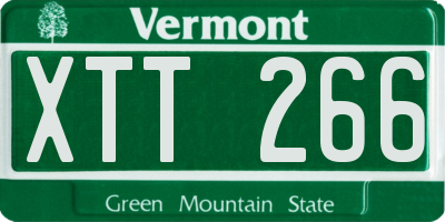 VT license plate XTT266