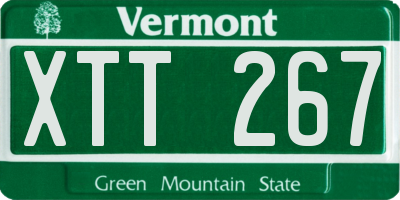 VT license plate XTT267