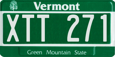 VT license plate XTT271