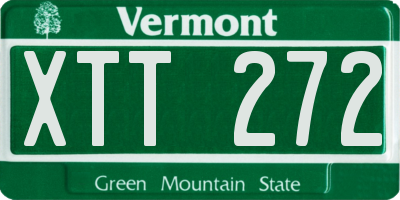 VT license plate XTT272
