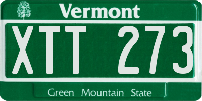 VT license plate XTT273