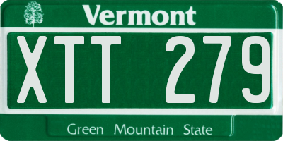 VT license plate XTT279