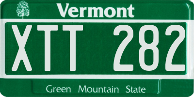 VT license plate XTT282