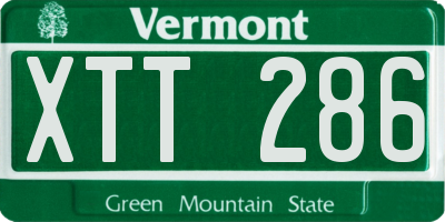 VT license plate XTT286