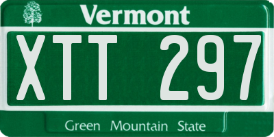 VT license plate XTT297