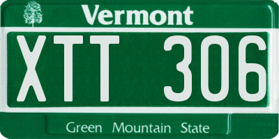 VT license plate XTT306