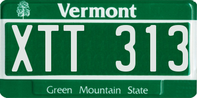 VT license plate XTT313