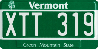 VT license plate XTT319