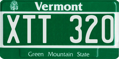 VT license plate XTT320