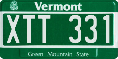 VT license plate XTT331
