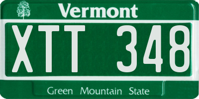 VT license plate XTT348