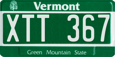 VT license plate XTT367